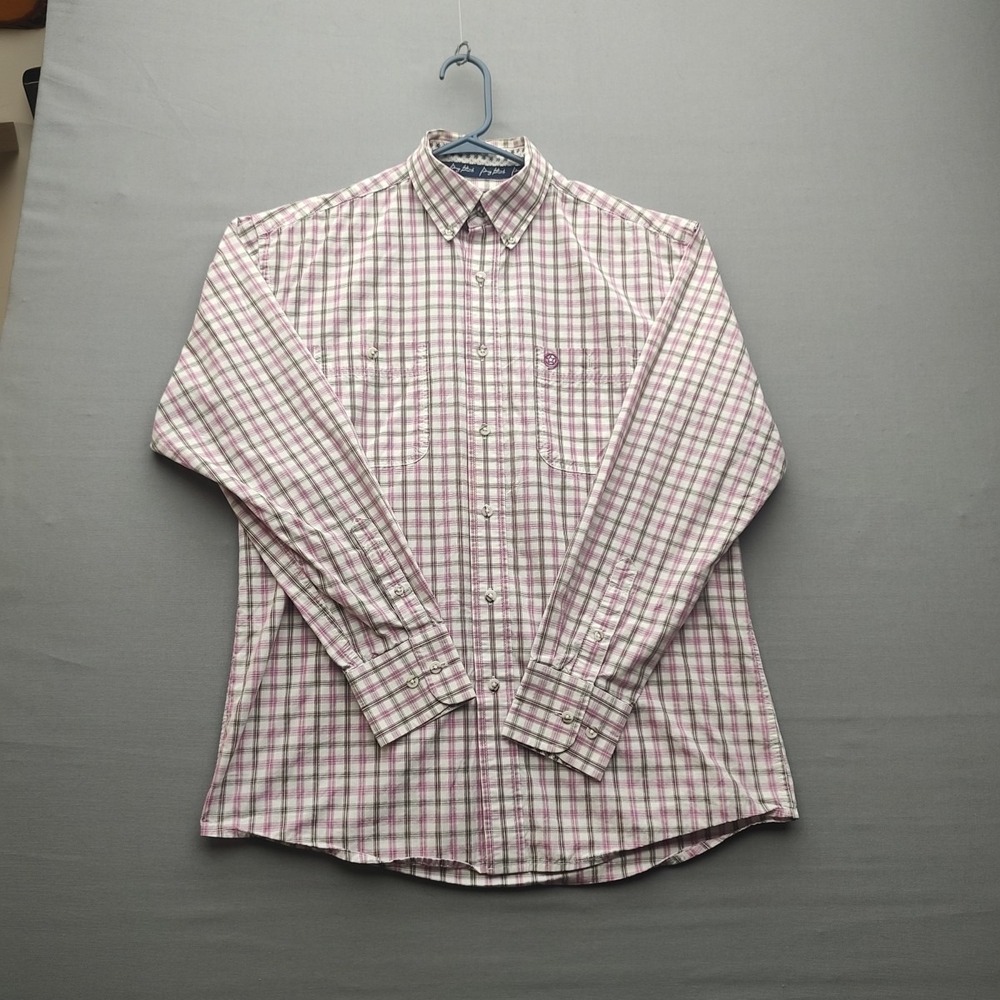 Wrangler George Strait Men's Button-up Shirt Size Small Multi-colored Plaid